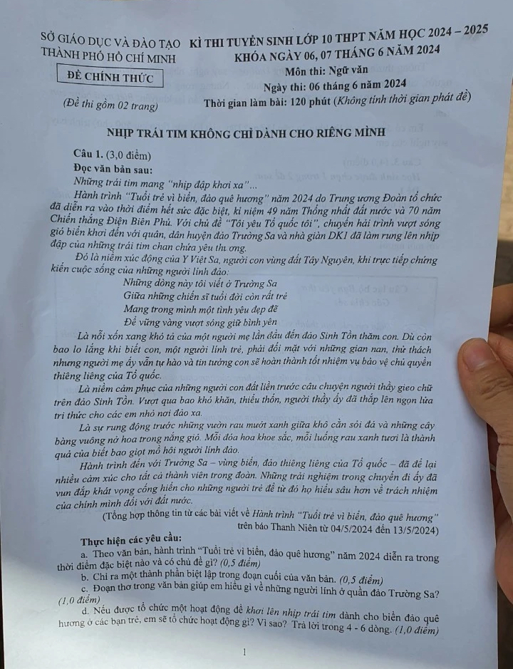 Đề thi văn vào lớp 10 TP.HCM có 'Chiếc lược ngà': Sẽ 'mưa' điểm 7, 8?- Ảnh 2.