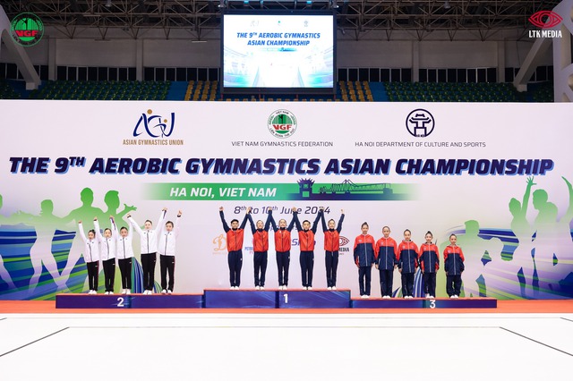 Việt Nam giành vị trí Nhất toàn đoàn tại giải vô địch Thể dục Aerobic Châu Á lần thứ 9 - Ảnh 1.