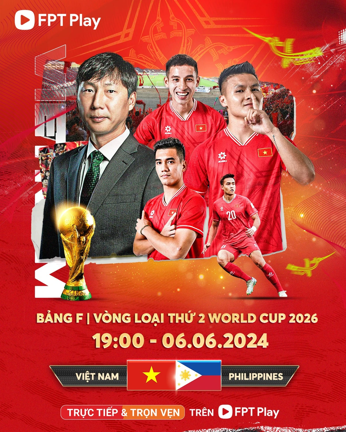 Vòng loại World Cup 2026: Xem đội tuyển Việt Nam đấu Philippines ở đâu, khi nào?