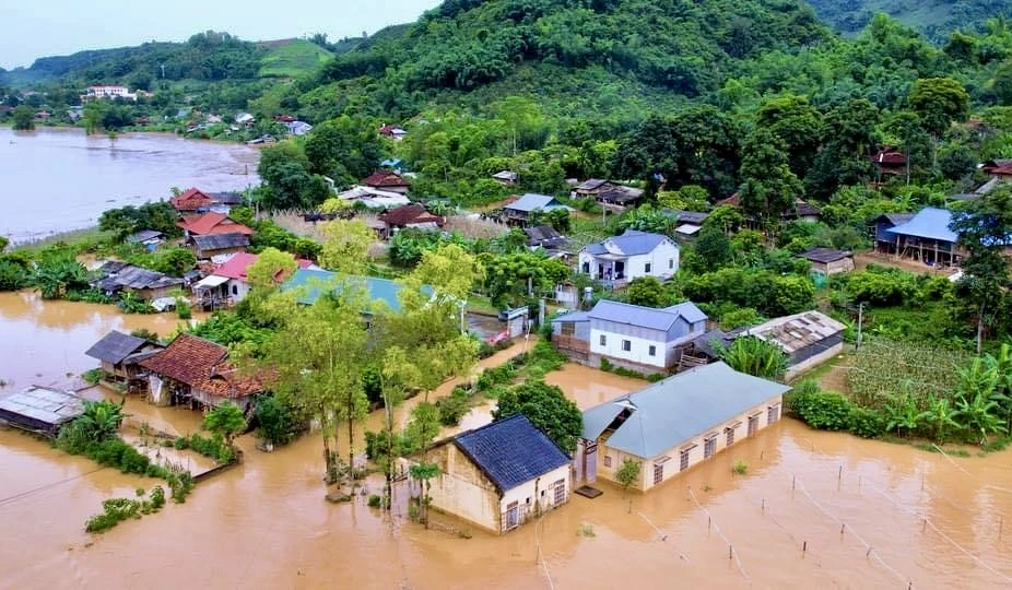 Toàn cảnh TP.Sơn La ngập lụt bởi mưa lũ