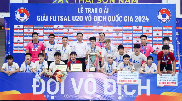 Quật ngã Sài Gòn Titans TP.HCM, Thái Sơn Bắc lên ngôi giải futsal U.20 quốc gia 2024