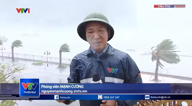 Phóng viên VTV tỏa đi các địa phương đưa tin bão số 3 - Ảnh 1.