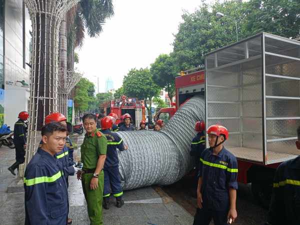 Cháy tầng hầm nhà hát Trưng Vương tại Đà Nẵng