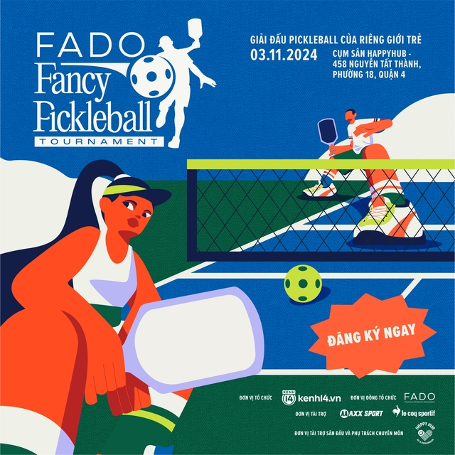 Thể lệ, thông tin đăng ký tham dự giải FADO Fancy Pickleball: Giải này hay, nhiều trai xinh gái đẹp phải chơi ngay - Ảnh 1.