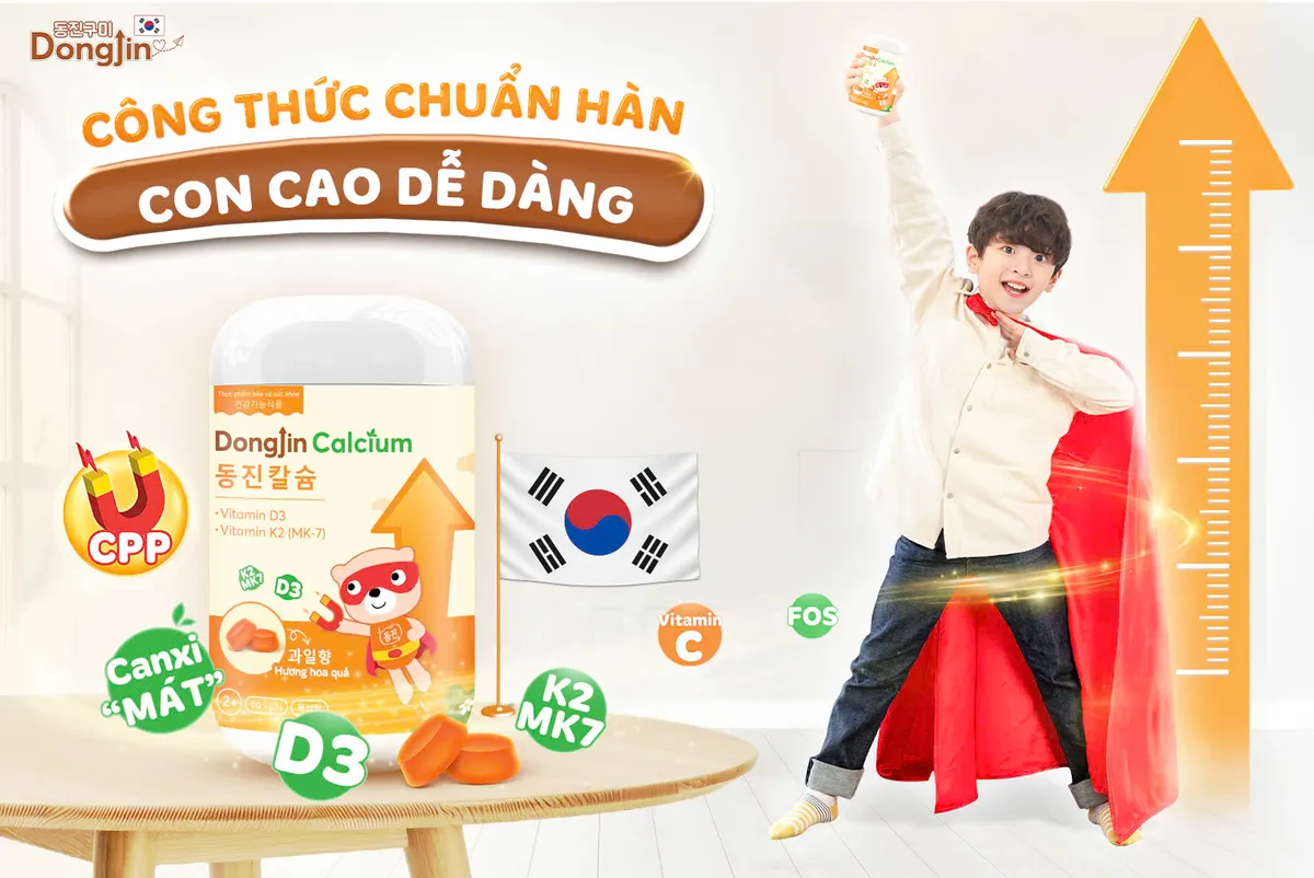 Kẹo dẻo Dongjin Calcium: Công thức chuẩn Hàn Quốc, bí quyết chiều cao lý tưởng cho trẻ em Châu Á - Ảnh 2.