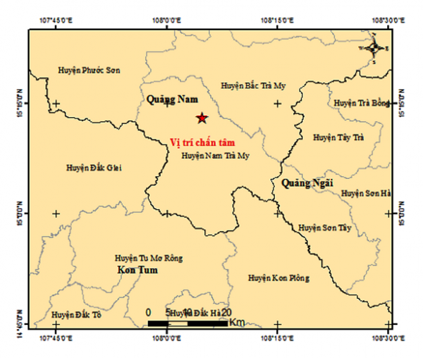 Quảng Nam: Huyện Nam Trà My xảy ra 7 trận động đất chỉ trong một tuần