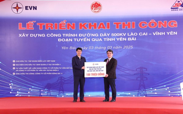 Triển khai thi công công trình đường dây 500kV Lào Cai - Vĩnh Yên, đoạn qua tỉnh Yên Bái