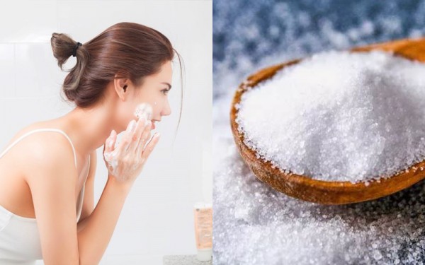 Trộn muối, mật ong vào sữa rửa mặt giúp da láng bóng