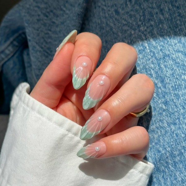 Mẫu nail cảm hứng biển cả Mẫu nail cảm hứng biển cả