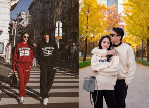 Trang phục đồng điệu của Hương Giang và Phú Cường khi cùng làm đại sứ Trang phục đồng điệu của Hương Giang và Phú Cường khi cùng làm đại sứ