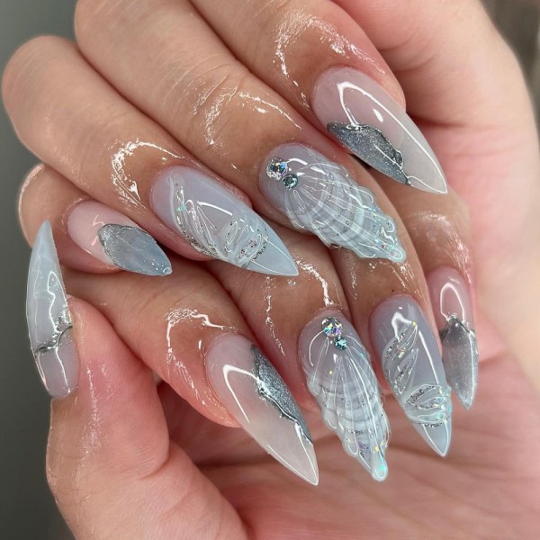 Mẫu nail cảm hứng biển cả Mẫu nail cảm hứng biển cả