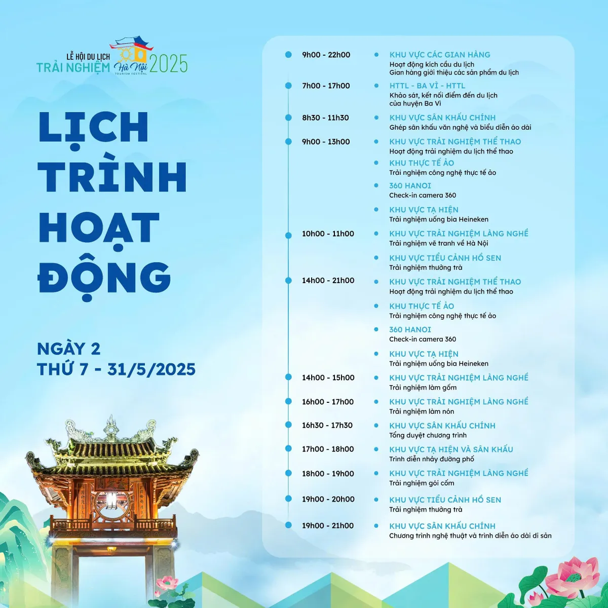 Chương trình Lễ hội Du lịch Hà Nội năm 2025 - Ảnh 3. Chương trình Lễ hội Du lịch Hà Nội năm 2025 - Ảnh 3.