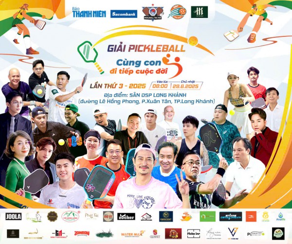 Báo Thanh Niên tổ chức giải pickleball ‘Cùng con đi tiếp cuộc đời’ ở Long Khánh Báo Thanh Niên tổ chức giải pickleball ‘Cùng con đi tiếp cuộc đời’ ở Long Khánh