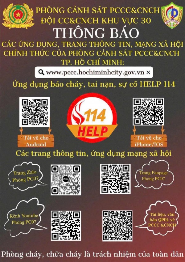 TP.HCM: Quét mã QR phòng chống cháy nổ ở các chung cư, nhà ở xã hội TP.HCM: Quét mã QR phòng chống cháy nổ ở các chung cư, nhà ở xã hội