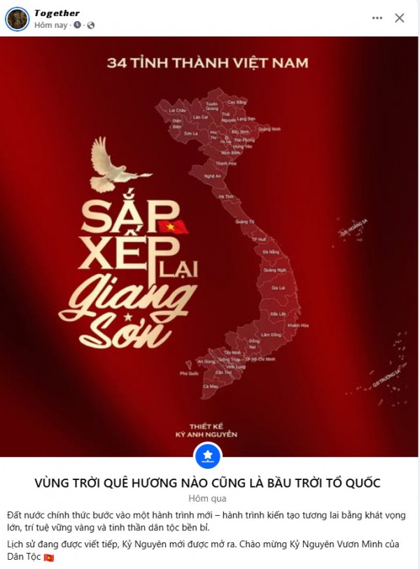 Hôm nay ngày 1.7.2025, trên mạng xã hội nhộn nhịp tạm biệt 'tỉnh xưa, tên cũ' Hôm nay ngày 1.7.2025, trên mạng xã hội nhộn nhịp tạm biệt 'tỉnh xưa, tên cũ'