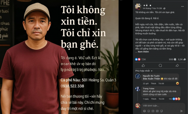Tính đóng cửa vì ế, chủ quán cà phê TP.HCM cầu cứu: 'Tôi không xin tiền...' và điều bất ngờ Tính đóng cửa vì ế, chủ quán cà phê TP.HCM cầu cứu: 'Tôi không xin tiền...' và điều bất ngờ