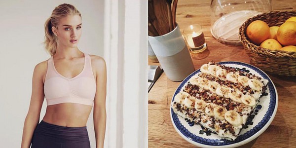 Rosie Huntington-Whiteley tắm nước lạnh để da săn chắc