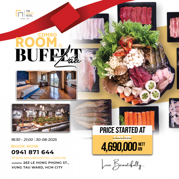 Tận hưởng kỳ nghỉ lễ 2.9 đẳng cấp tại Malibu Hotel Vũng Tàu Tận hưởng kỳ nghỉ lễ 2.9 đẳng cấp tại Malibu Hotel Vũng Tàu