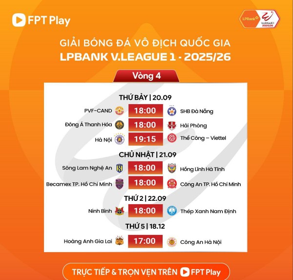 Nảy lửa vòng 4 V-League, ‘tự dưng’ HAGL đến tận tháng 12 mới đấu: Lý do bất ngờ!