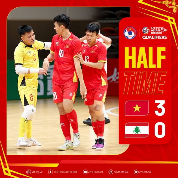 Đánh bại Li Băng, đội tuyển Việt Nam xuất sắc giành vé dự VCK futsal châu Á: VFF thưởng 600 triệu đồng
