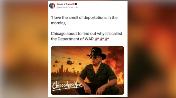 Tổng thống Trump dọa cho Chicago 'biết mùi vị' của Bộ Chiến tranh Tổng thống Trump dọa cho Chicago 'biết mùi vị' của Bộ Chiến tranh