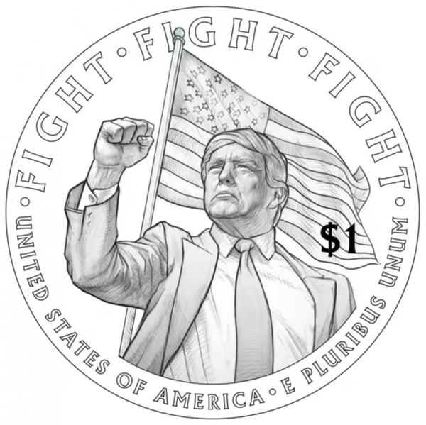Hình Tổng thống Trump sẽ lên đồng xu 1 USD
