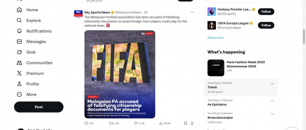 L'Equipe và Sky Sports bất ngờ lên tiếng vụ nhập tịch lậu: Bóng đá Malaysia hoảng loạn