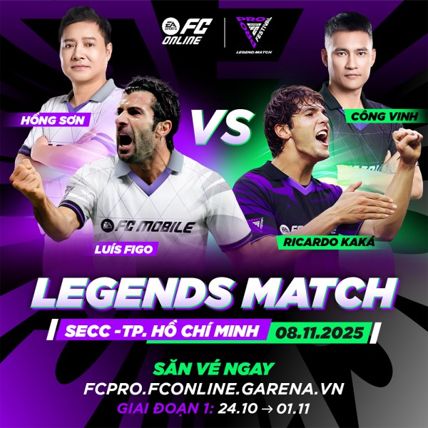 FC Pro Festival 2025 - Hai huyền thoại bóng đá thế giới: Ricardo Kaka & Luis Figo FC Pro Festival 2025 - Hai huyền thoại bóng đá thế giới: Ricardo Kaka & Luis Figo