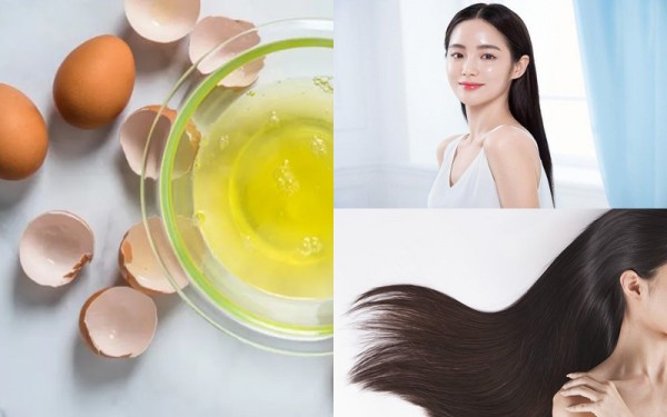 Làm đẹp từ gian bếp: Da mịn, tóc khỏe với lòng trắng trứng