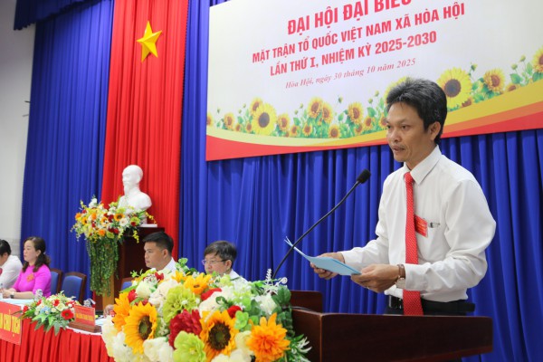 Ông Nguyễn Phước Lộc dự Đại hội MTTQ Việt Nam xã Hòa Hội