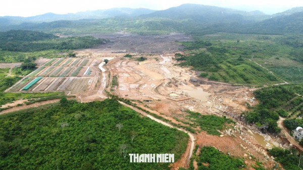 Vỡ hồ chứa nước ở Tuy Phong: Cận cảnh 'ao chứa' rộng tới 18 ha