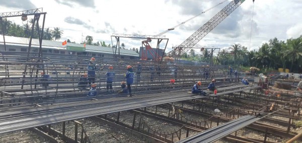 Hình hài cầu Đại Ngãi 1 nối Cần Thơ và Vĩnh Long sau 1 năm khởi công Hình hài cầu Đại Ngãi 1 nối Cần Thơ và Vĩnh Long sau 1 năm khởi công