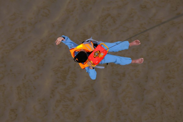 Trực thăng quân sự luyện tập bay treo cứu người tại Rạch Giá Trực thăng quân sự luyện tập bay treo cứu người tại Rạch Giá