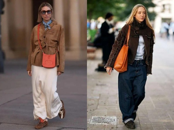 Kết hợp cam và nâu cho phong cách mùa đông hoàn hảo