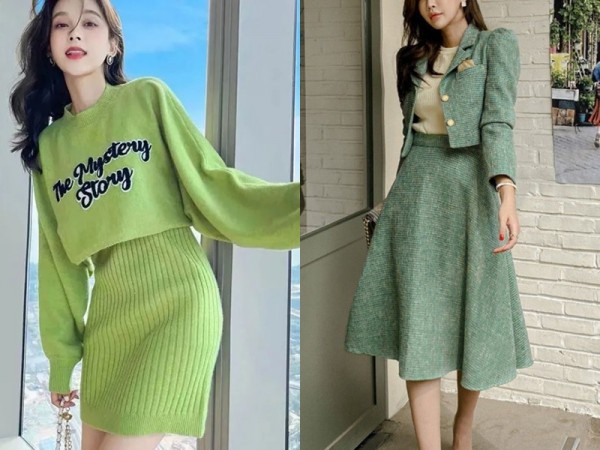 Trang phục màu xanh lá tôn làn da cho phụ nữ châu Á Trang phục màu xanh lá tôn làn da cho phụ nữ châu Á