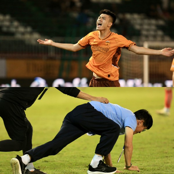 GĐKT Vũ Tiến Thành giải thích hành động bò dưới sân gây sốt, khi sao HAGL gỡ hòa nghẹt thở