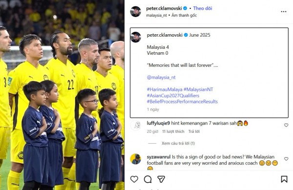 Gần đến thời điểm FAM nhận án chính thức từ FIFA, HLV Malaysia bỗng hoài niệm trận Việt Nam Gần đến thời điểm FAM nhận án chính thức từ FIFA, HLV Malaysia bỗng hoài niệm trận Việt Nam