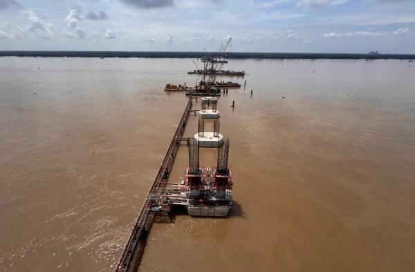 Hình hài cầu Đại Ngãi 1 nối Cần Thơ và Vĩnh Long sau 1 năm khởi công Hình hài cầu Đại Ngãi 1 nối Cần Thơ và Vĩnh Long sau 1 năm khởi công