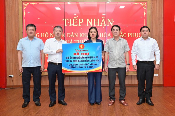 Tập đoàn Vingroup hỗ trợ tỉnh Khánh Hòa 100 tỉ đồng khắc phục hậu quả thiên tai