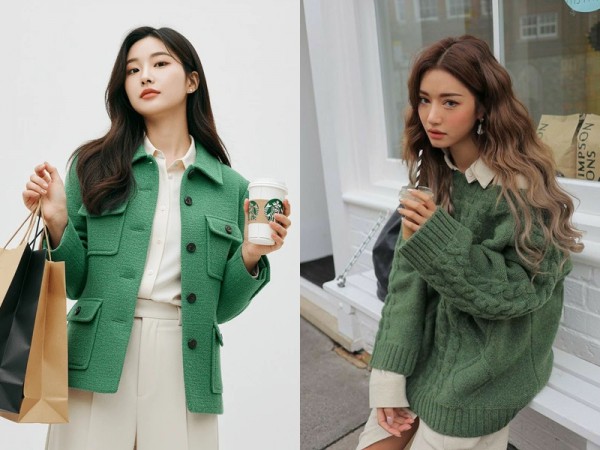 Trang phục màu xanh lá tôn làn da cho phụ nữ châu Á Trang phục màu xanh lá tôn làn da cho phụ nữ châu Á