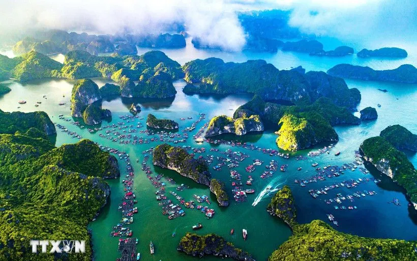 Quần đảo Cát Bà được UNESCO công nhận là khu Dự trữ sinh quyển thế giới (năm 2004); được Thủ tướng Chính phủ công nhận là Di tích Quốc gia đặc biệt (năm 2013). (Ảnh: TTXVN)