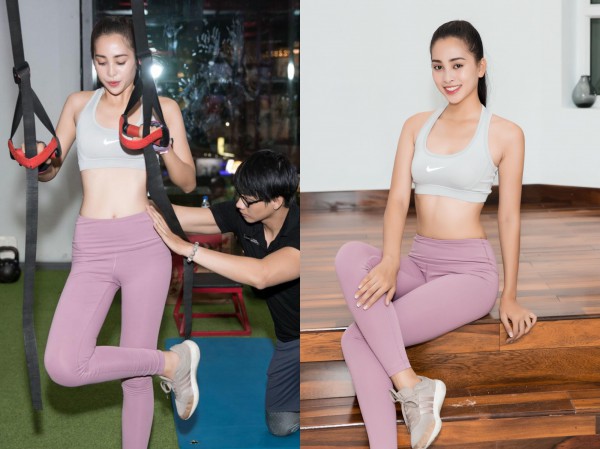 Sao Việt khỏe đẹp: Hoa hậu Tiểu Vy tập tạ để siết vòng eo Sao Việt khỏe đẹp: Hoa hậu Tiểu Vy tập tạ để siết vòng eo