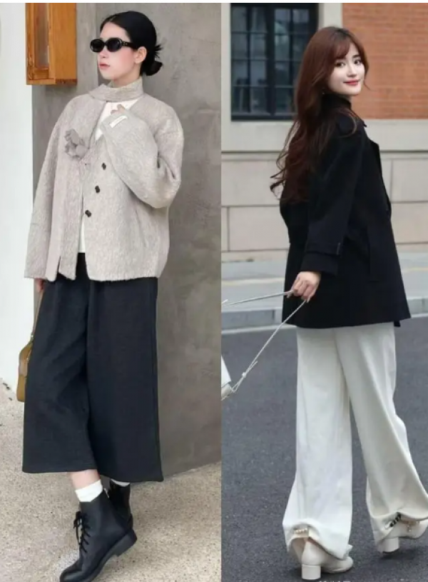 Mùa đông năm nay, xu hướng áo khoác ngắn phối quần ống rộng lên ngôi Mùa đông năm nay, xu hướng áo khoác ngắn phối quần ống rộng lên ngôi