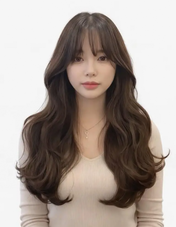 Tóc dài gợn sóng kiểu Hàn Quốc: lựa chọn tạo phong cách cho nhiều độ tuổi Tóc dài gợn sóng kiểu Hàn Quốc: lựa chọn tạo phong cách cho nhiều độ tuổi