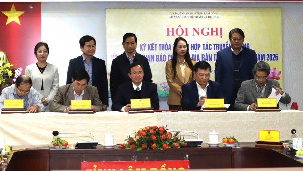 Lâm Đồng ký kết hợp tác truyền thông với 29 cơ quan báo chí