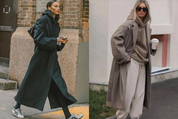 Áo hoodie và áo khoác dài là công thức được ưa chuộng nhất mùa lạnh