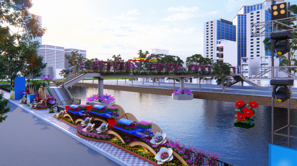 Chợ hoa xuân 'Trên bến dưới thuyền' ở phường Phú Định, TP.HCM bắt đầu từ 2.2 Chợ hoa xuân 'Trên bến dưới thuyền' ở phường Phú Định, TP.HCM bắt đầu từ 2.2