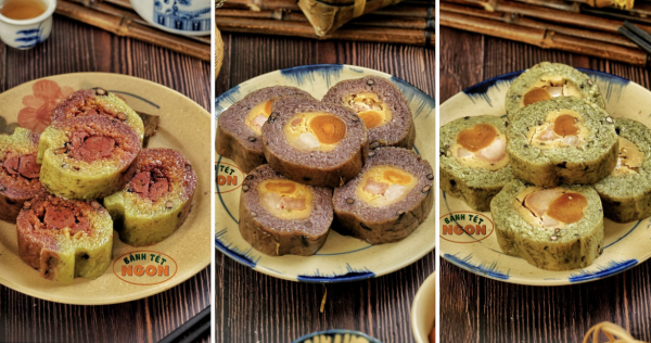 Tết Nguyên đán: Clip làm bánh tét nhân… thịt kho trứng bất ngờ 'triệu view'