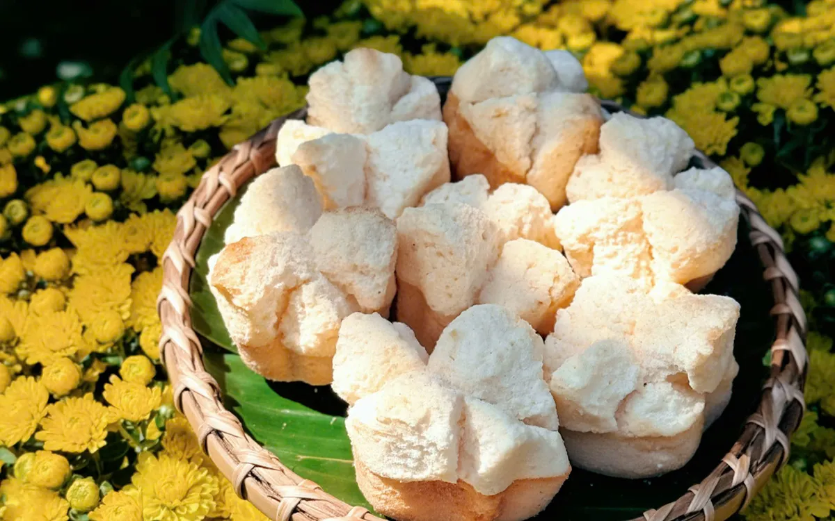  Bánh thuẫn vàng thơm ngày Tết.