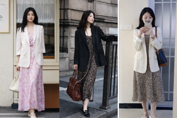 Blazer phối váy hoa nhí “gây sốt” mùa xuân 2026
